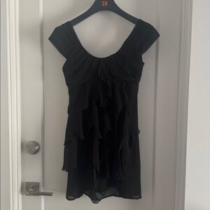 Elegant Black Ruffle Dress